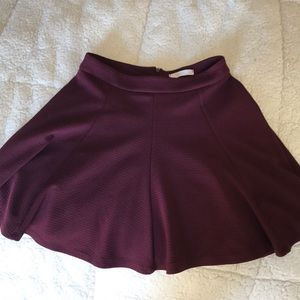 maroon skirt